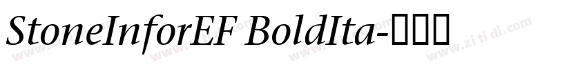 StoneInforEF BoldIta字体转换